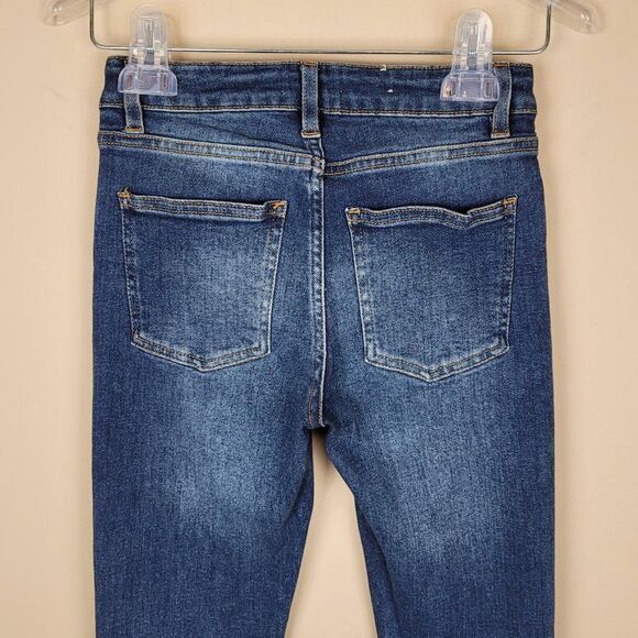 Acne Studios Size 23 Skin 5 Used Blue Skinny Cropped Jeans - Picture 6 of 11